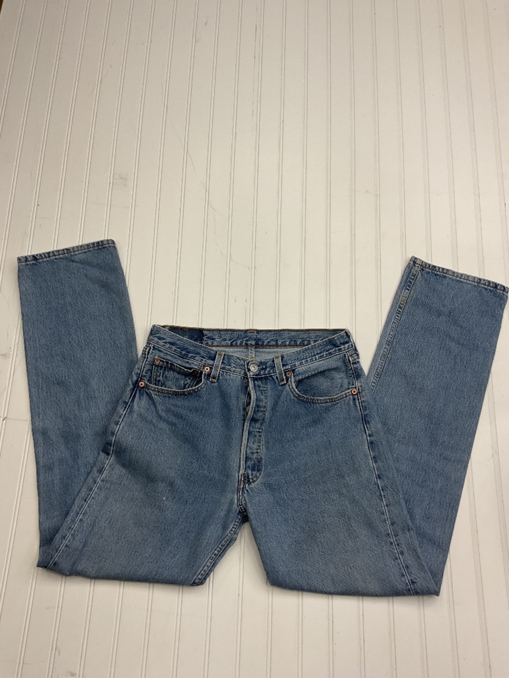 Vintage Levi's 501 Men's Jeans 34x34 Light Wash Stonewash Blue Denim 2004